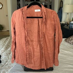Uniqlo Linen Button Down Shirt Size M